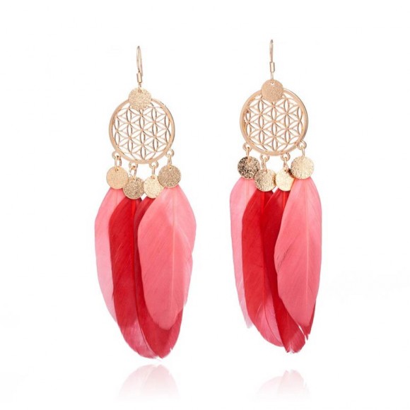 Сережки пірʼя Екзотик