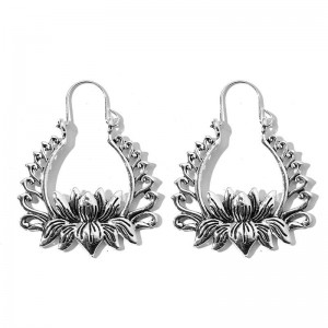 Сережки підвіски бохо стиль Ажурна квітка Сережки підвіски бохо стиль Ажурна квітка