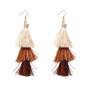 Серьги кисточки Бахрома Brown color Серьги кисточки Бахрома Brown color