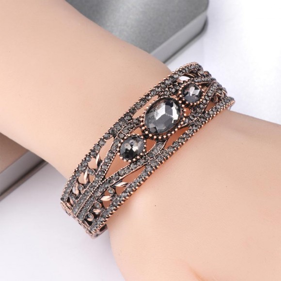 Браслет с камнями Винтажный Кристалл