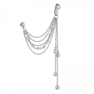 Кафф с цепочками и бусинами Кафф с цепочками и бусинами