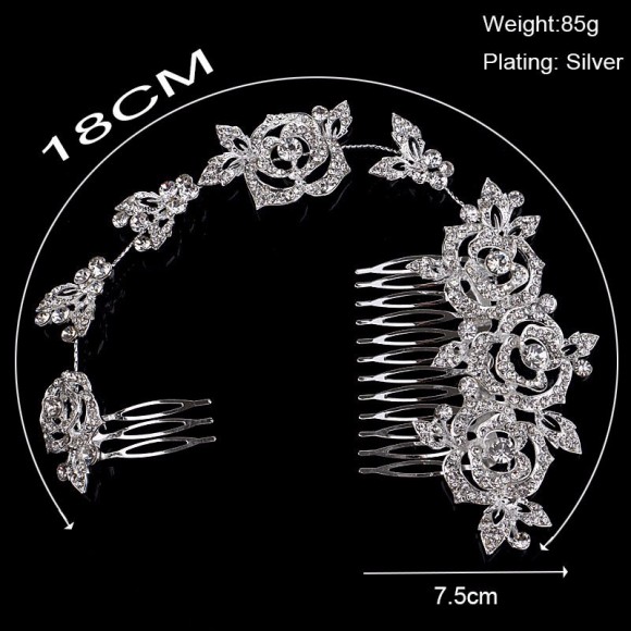 Гребень для волос Розовая ветвь