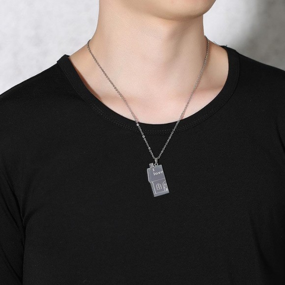 Парний кулон зі сталі Будинок