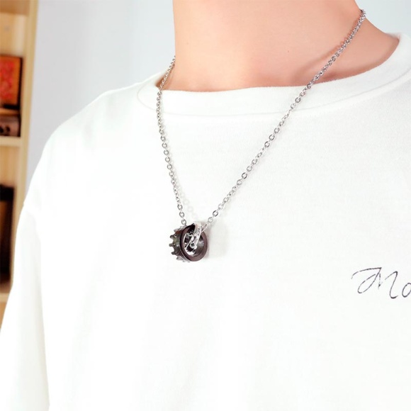 Парний кулон для закоханих зі сталі Кільця корона кристал