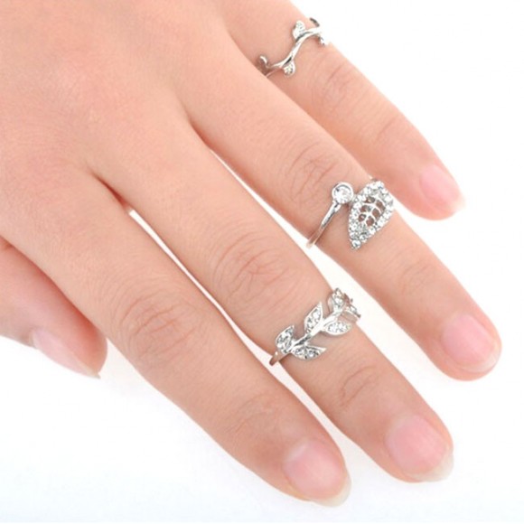 Кільця на фаланги пальців набір Гілочки