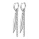 Серьги подвески из стали цепочка и перо Spikes SE1008