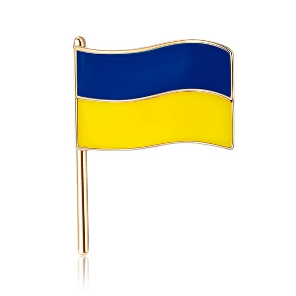 Брошь флаг Украины большой