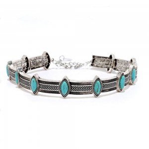 Чокер металлический в бохо стиле Этник с бирюзой Чокер металлический в бохо стиле Этник с бирюзой