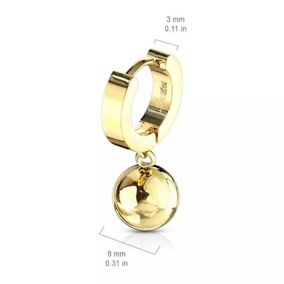 Серьги подвески из стали шарики Spikes SE3565 Серьги подвески из стали шарики Spikes SE3565