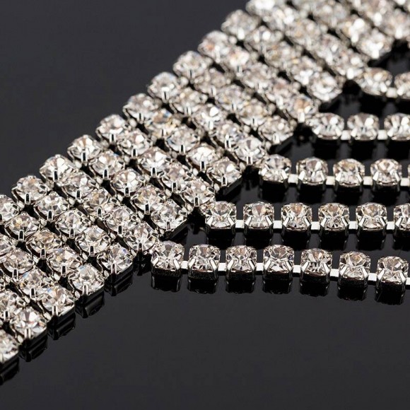 Чокер-колье с кристаллами Полоса Чокер-колье с кристаллами Полоса