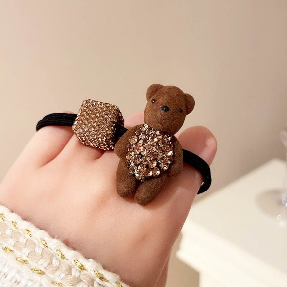 Гумка для волосся Мишка кристал