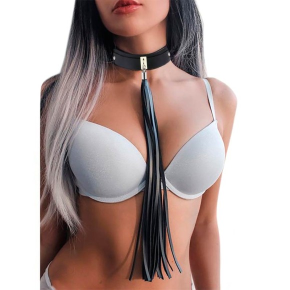 Шкіряний чокер пензлик Шкіряний чокер пензлик