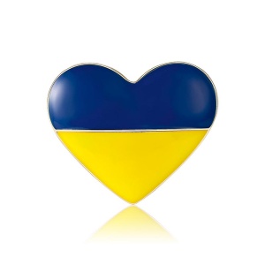 Брошь сердце Украина Брошь сердце Украина