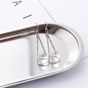Серьги длинные Стеклянный шар Серьги длинные Стеклянный шар
