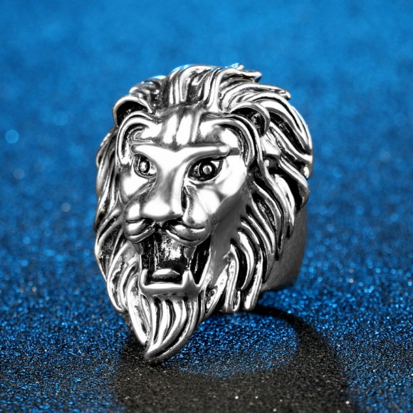 Мужское кольцо Голова Льва