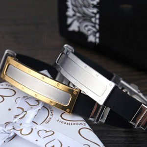 Браслет із каучуку та сталі Men Design Браслет із каучуку та сталі Men Design