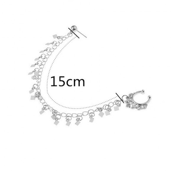 Пірсинг обманка Септум та сережки у вухо Пірсинг обманка Септум та сережки у вухо