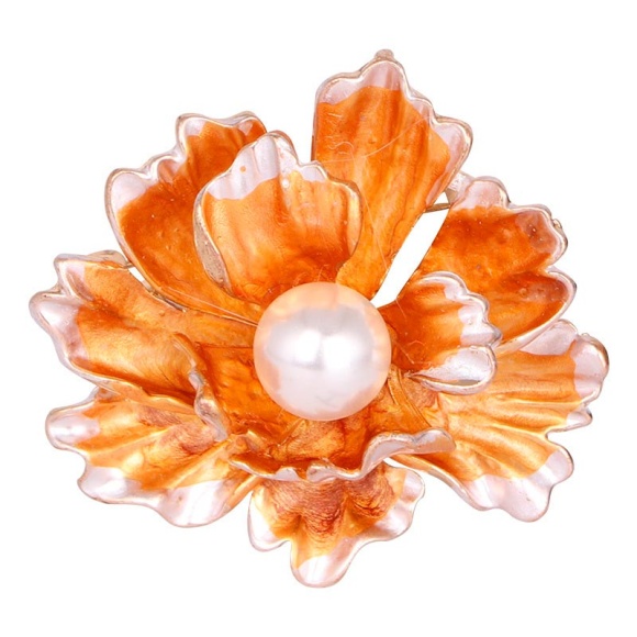 Брошь прекрасный Цветок с жемчужиной Брошь прекрасный Цветок с жемчужиной
