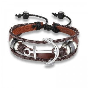 Шкіряний браслет з якорем Anchor Шкіряний браслет з якорем Anchor