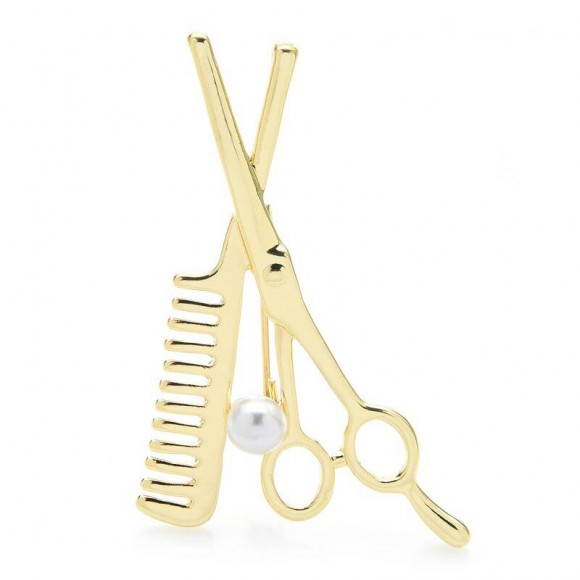 Брошка перукар ножиці