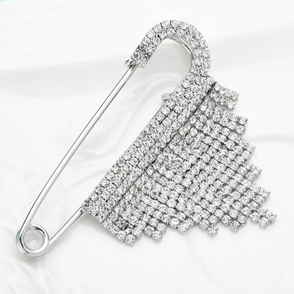 Брошь булавка кристальный водопад Брошь булавка кристальный водопад