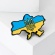 Брошь карта Украины с тризубом