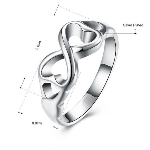 Кільце срібне Нескінченність Heart Infinity Кільце срібне Нескінченність Heart Infinity