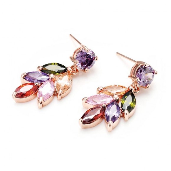 Серьги с камнями Leaves Flower Серьги с камнями Leaves Flower