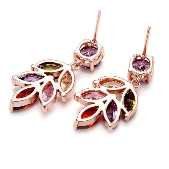 Серьги с камнями Leaves Flower Серьги с камнями Leaves Flower