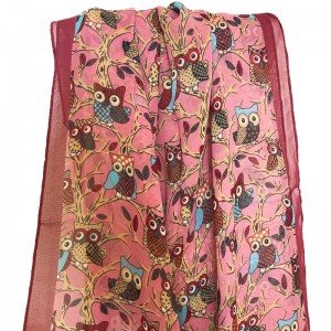 Шифоновый шарф с совами Шифоновый шарф с совами