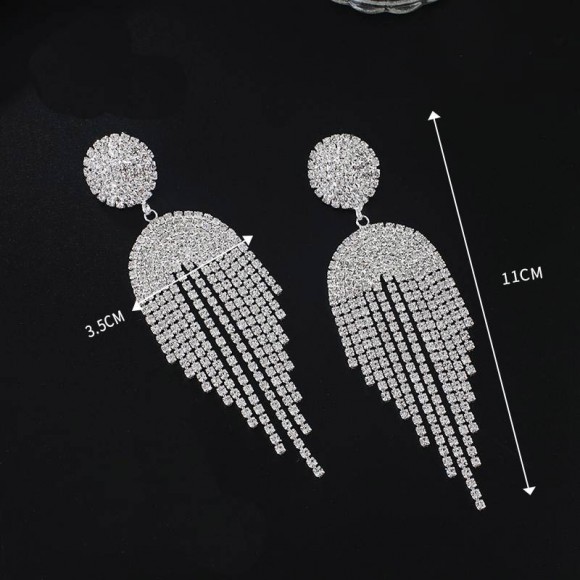 Довгі вечірні сережки Мілена