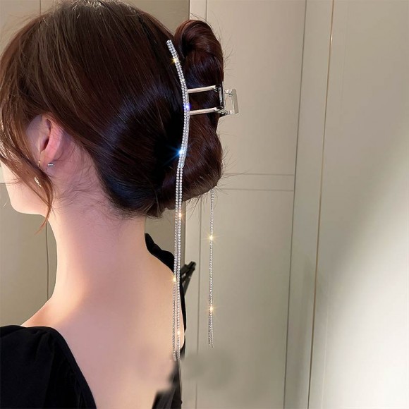 Шпилька крабик кристальні нитки