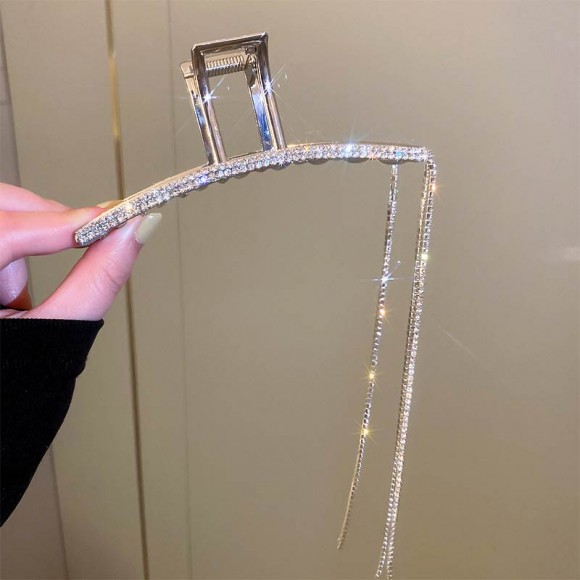 Шпилька крабик кристальні нитки