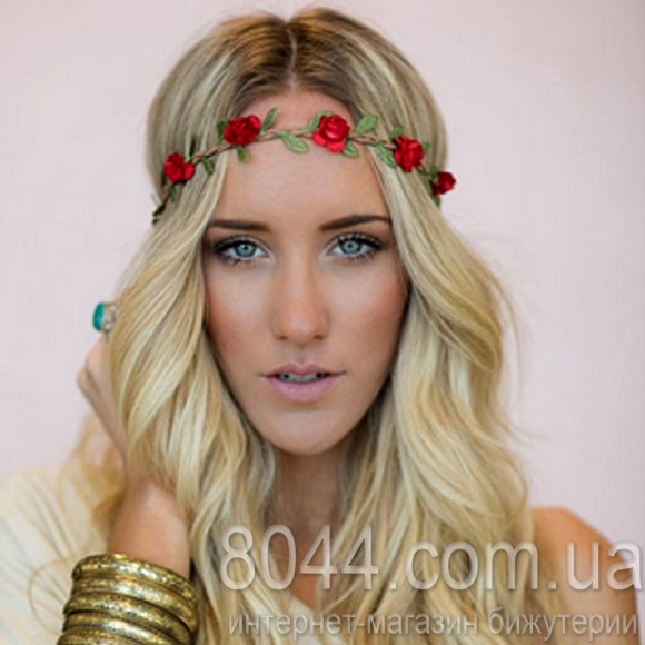 Обідок для волосся (вінок на голову) Трояндочки Обідок для волосся (вінок на голову) Трояндочки