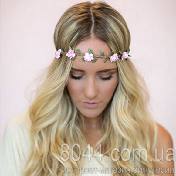 Обідок для волосся (вінок на голову) Трояндочки Обідок для волосся (вінок на голову) Трояндочки