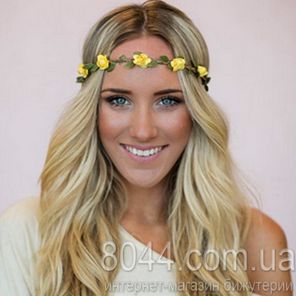 Обідок для волосся (вінок на голову) Трояндочки Обідок для волосся (вінок на голову) Трояндочки