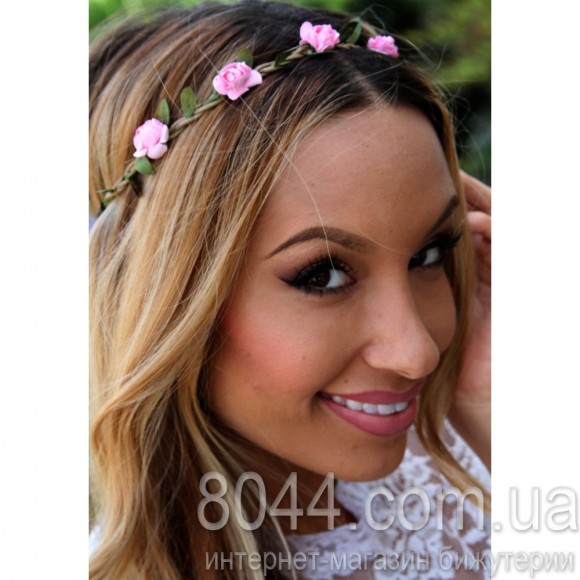Обідок для волосся (вінок на голову) Трояндочки Обідок для волосся (вінок на голову) Трояндочки