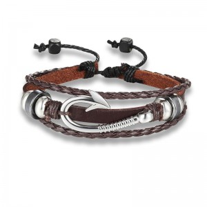 Шкіряний браслет Морський гачок Шкіряний браслет Морський гачок