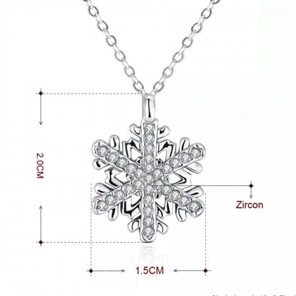Кулон на ланцюжку Сніжинка