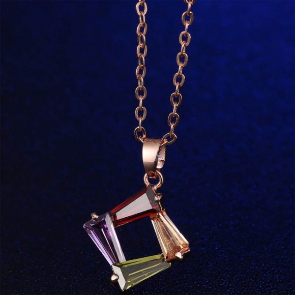 Набір прикрас Квадрат кристал: кулон і сережки Набір прикрас Квадрат кристал: кулон і сережки