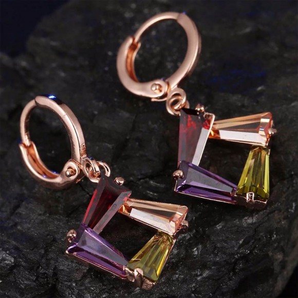 Набір прикрас Квадрат кристал: кулон і сережки Набір прикрас Квадрат кристал: кулон і сережки