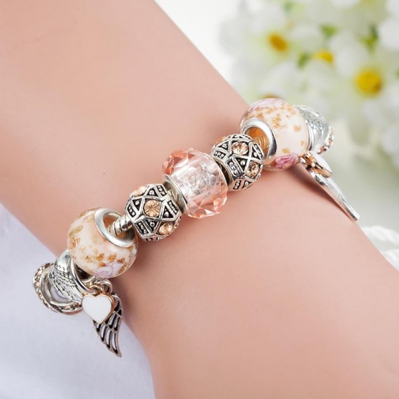 Браслет в стиле пандора Два крыла Браслет в стиле пандора Два крыла