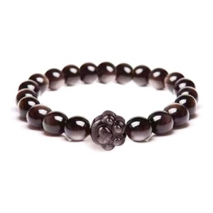 Браслет из обсидиана Лапка