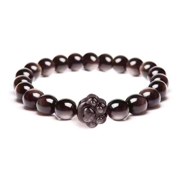 Браслет из обсидиана Лапка