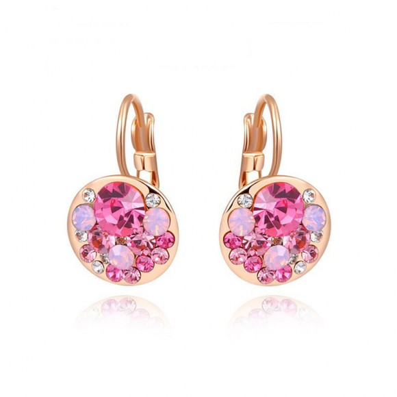 Сережки підвіски Multicolor pink