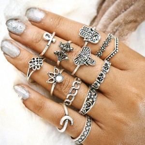 Кольца на фаланги пальцев Boho Midi (набор из 13 штук) Кольца на фаланги пальцев Boho Midi (набор из 13 штук)