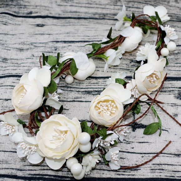 Вінок на голову з квітами Ніжність