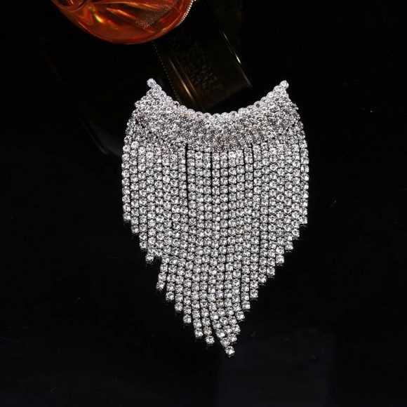 Брошь кристальный водопад Брошь кристальный водопад