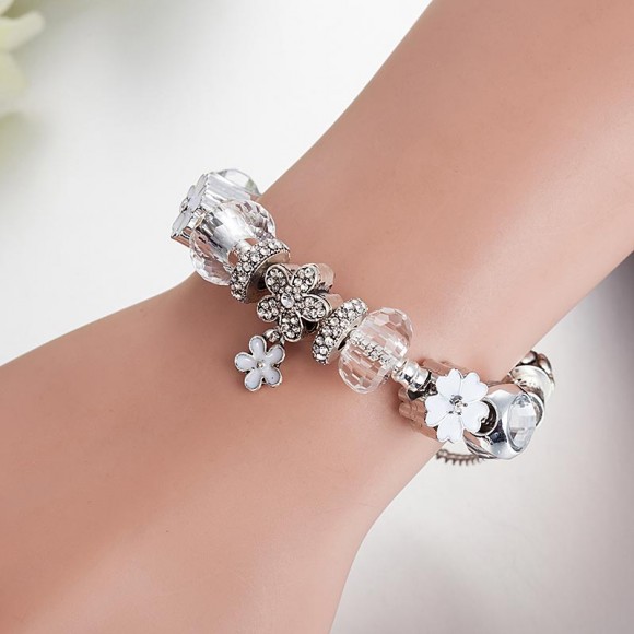 Браслет в стиле пандора Ромашка