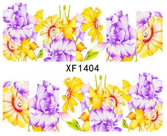 Водные наклейки на ногти XF1404